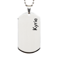 Load image into Gallery viewer, Kyrie Gifts Personalized Dog Tag Necklace for Men – front view
