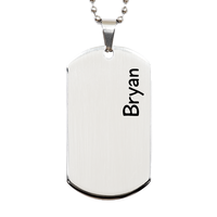 Load image into Gallery viewer, Bryan Gifts - Personalized Dog Tag Necklace for Men – front view
