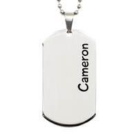 Load image into Gallery viewer, Cameron Gifts - Personalized Dog Tag Necklace for Men – front view
