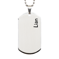 Load image into Gallery viewer, Lian Gifts Personalized Dog Tag Necklace for Men – front view
