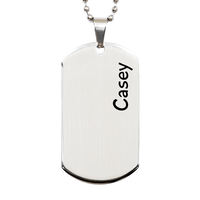 Load image into Gallery viewer, Casey Gifts - Personalized Dog Tag Necklace for Men – front view
