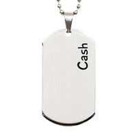 Load image into Gallery viewer, Cash Gifts - Personalized Dog Tag Necklace for Men – front view
