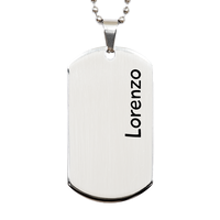 Load image into Gallery viewer, Lorenzo Gifts Personalized Dog Tag Necklace for Men – front view
