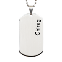 Load image into Gallery viewer, Chirag Gifts - Personalized Dog Tag Necklace for Men – front view
