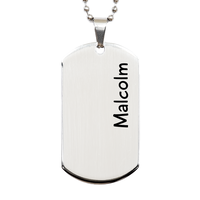 Load image into Gallery viewer, Malcolm Gifts Personalized Dog Tag Necklace for Men – front view
