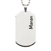 Load image into Gallery viewer, Manan Gifts Personalized Dog Tag Necklace for Men – front view
