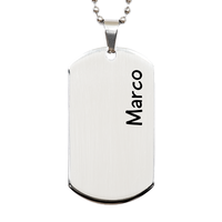 Load image into Gallery viewer, Marco Gifts Personalized Dog Tag Necklace for Men – front view
