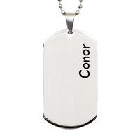 Load image into Gallery viewer, Conor Gifts - Personalized Dog Tag Necklace for Men – front view
