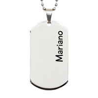 Load image into Gallery viewer, Mariano Gifts Personalized Dog Tag Necklace for Men – front view
