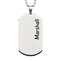 Load image into Gallery viewer, Marshall Gifts Personalized Dog Tag Necklace for Men – front view
