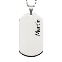 Load image into Gallery viewer, Martín Gifts Personalized Dog Tag Necklace for Men – front view
