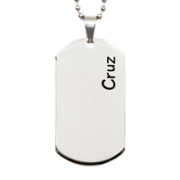 Load image into Gallery viewer, Cruz Gifts - Personalized Dog Tag Necklace for Men – front view
