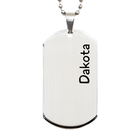 Load image into Gallery viewer, Dakota Gifts - Personalized Dog Tag Necklace for Men – front view
