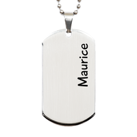 Load image into Gallery viewer, Maurice Gifts Personalized Dog Tag Necklace for Men – front view
