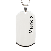 Load image into Gallery viewer, Mauricio Gifts Personalized Dog Tag Necklace for Men – front view
