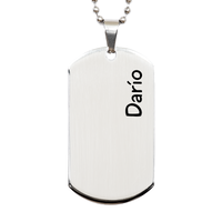 Load image into Gallery viewer, Darío Gifts - Personalized Dog Tag Necklace for Men – front view
