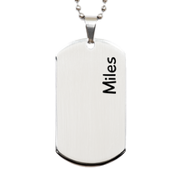 Load image into Gallery viewer, Miles Gifts Personalized Dog Tag Necklace for Men – front view
