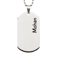 Load image into Gallery viewer, Mohan Gifts Personalized Dog Tag Necklace for Men – front view
