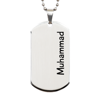Load image into Gallery viewer, Muhammad Gifts Personalized Dog Tag Necklace for Men – front view

