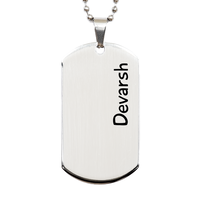 Load image into Gallery viewer, Devarsh Gifts - Personalized Dog Tag Necklace for Men – front view
