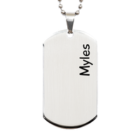 Load image into Gallery viewer, Myles Gifts Personalized Dog Tag Necklace for Men – front view
