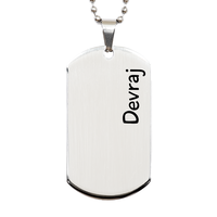Load image into Gallery viewer, Devraj Gifts - Personalized Dog Tag Necklace for Men – front view
