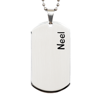 Load image into Gallery viewer, Neel Gifts Personalized Dog Tag Necklace for Men – front view

