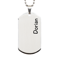 Load image into Gallery viewer, Dorian Gifts - Personalized Dog Tag Necklace for Men – front view
