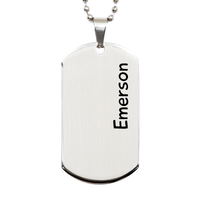 Load image into Gallery viewer, Emerson Gifts - Personalized Dog Tag Necklace for Men – front view
