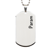 Load image into Gallery viewer, Param Gifts Personalized Dog Tag Necklace for Men – front view
