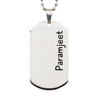 Load image into Gallery viewer, Paramjeet Gifts Personalized Dog Tag Necklace for Men – front view
