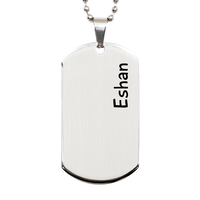 Load image into Gallery viewer, Eshan Gifts - Personalized Dog Tag Necklace for Men – front view
