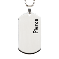 Load image into Gallery viewer, Pierce Gifts Personalized Dog Tag Necklace for Men – front view

