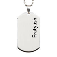 Load image into Gallery viewer, Pratyush Gifts Personalized Dog Tag Necklace for Men – front view

