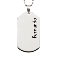 Load image into Gallery viewer, Fernando Gifts - Personalized Dog Tag Necklace for Men – front view
