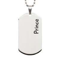 Load image into Gallery viewer, Prince Gifts Personalized Dog Tag Necklace for Men – front view
