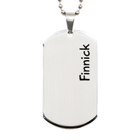 Load image into Gallery viewer, Finnick Gifts - Personalized Dog Tag Necklace for Men – front view
