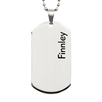 Load image into Gallery viewer, Finnley Gifts - Personalized Dog Tag Necklace for Men – front view
