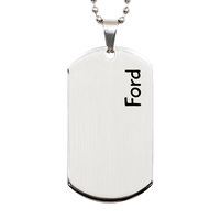 Load image into Gallery viewer, Ford Gifts - Personalized Dog Tag Necklace for Men – front view
