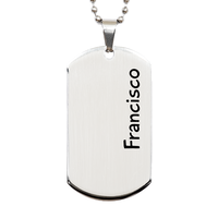 Load image into Gallery viewer, Francisco Gifts - Personalized Dog Tag Necklace for Men – front view
