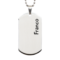 Load image into Gallery viewer, Franco Gifts - Personalized Dog Tag Necklace for Men – front view

