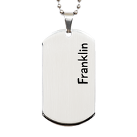 Load image into Gallery viewer, Franklin Gifts - Personalized Dog Tag Necklace for Men – front view
