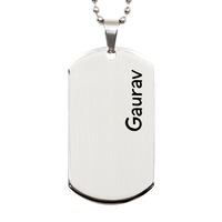 Load image into Gallery viewer, Gaurav Gifts Personalized Dog Tag Necklace for Men – front view
