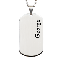 Load image into Gallery viewer, George Gifts Personalized Dog Tag Necklace for Men – front view
