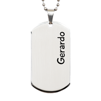 Load image into Gallery viewer, Gerardo Gifts Personalized Dog Tag Necklace for Men – front view
