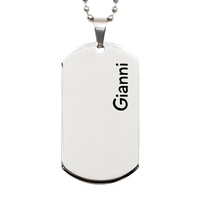 Load image into Gallery viewer, Gianni Gifts Personalized Dog Tag Necklace for Men – front view
