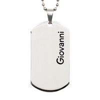 Load image into Gallery viewer, Giovanni Gifts Personalized Dog Tag Necklace for Men – front view
