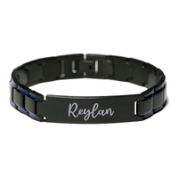 Load image into Gallery viewer, Reylan Bracelet Personalized for Men Custom Name Engraved Jewelry for Boys Men Him Birthday Christmas Adjustable Link Bracelet – front view
