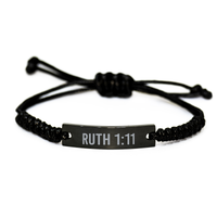Load image into Gallery viewer, Ruth 1 11 Bracelet Ruth 1:11 Gift Bible Verse Scripture Stainless Steel Bracelet – front view
