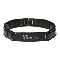 Load image into Gallery viewer, Shawn Bracelet Personalized for Men Custom Name Engraved Jewelry for Boys Men Him Birthday Christmas Adjustable Link Bracelet – front view
